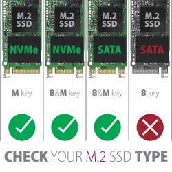 EEM2-SB2 Obudowa zewnętrzna aluminiowa bezśrubowa USB-C 3.2 … | PartsPC.pl
