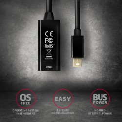 RVDM-HI14N Adapter aktywny Mini DP > HDMI 1.4, 4K/30Hz | PartsPC.pl