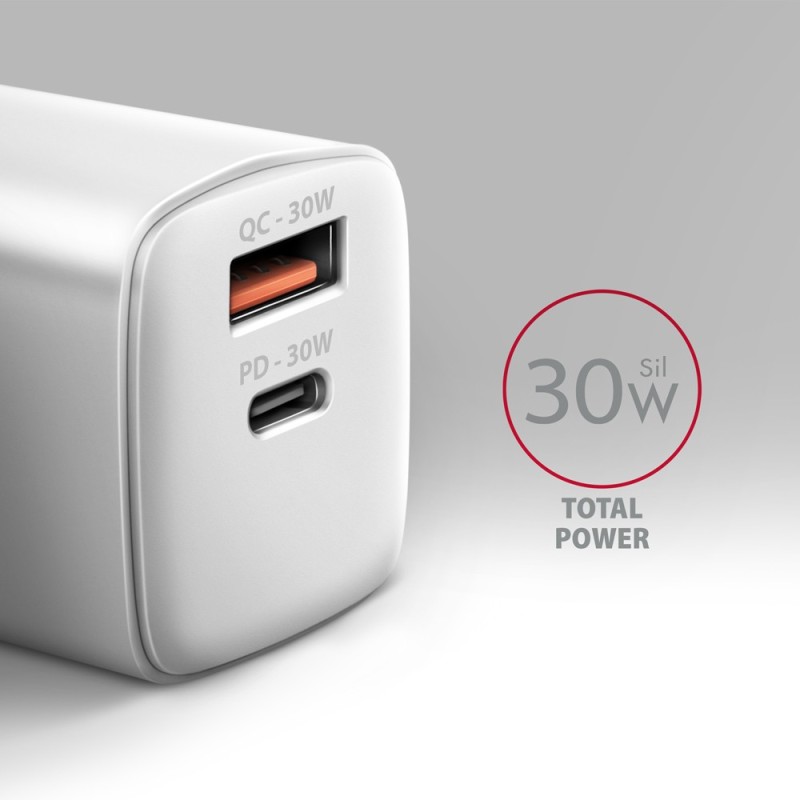 ACU-PQ30W Ładowarka sieciowa PD & QC 30W, QC3.0,4.0/AFC/FCP/… | PartsPC.pl