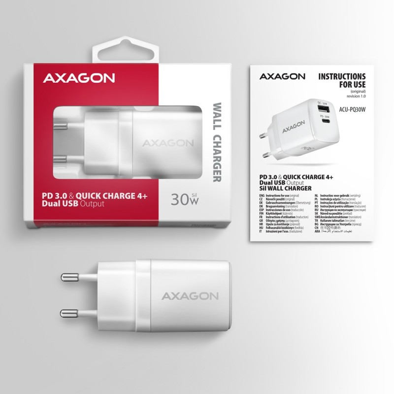 ACU-PQ30W Ładowarka sieciowa PD & QC 30W, QC3.0,4.0/AFC/FCP/… | PartsPC.pl