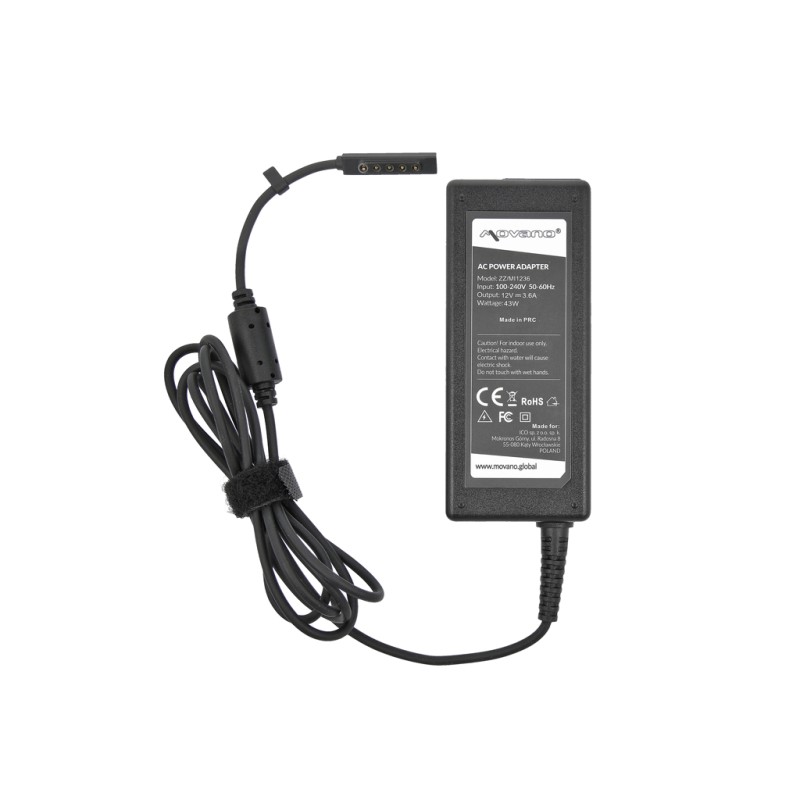 Zasilacz Movano 12v 3.6a (multipin, 5 pinów) 43W do Tablet M… | PartsPC.pl