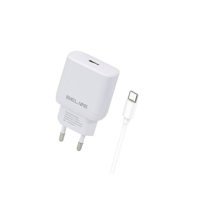 Ładowarka sieciowa 30W GaN USB-C + kabel USB-C, biały | PartsPC.pl