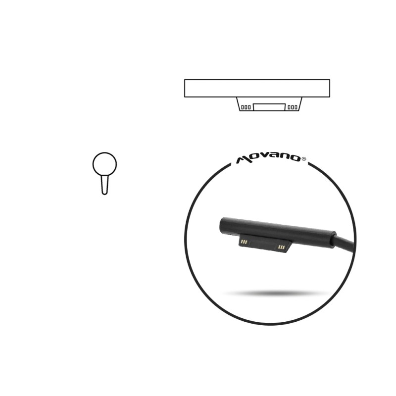 Zasilacz Movano 15v 1.6a (multipin) 24W do Tablet Microsoft | PartsPC.pl