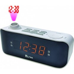 Radiobudzik Kasia z projektorem, biały | PartsPC.pl