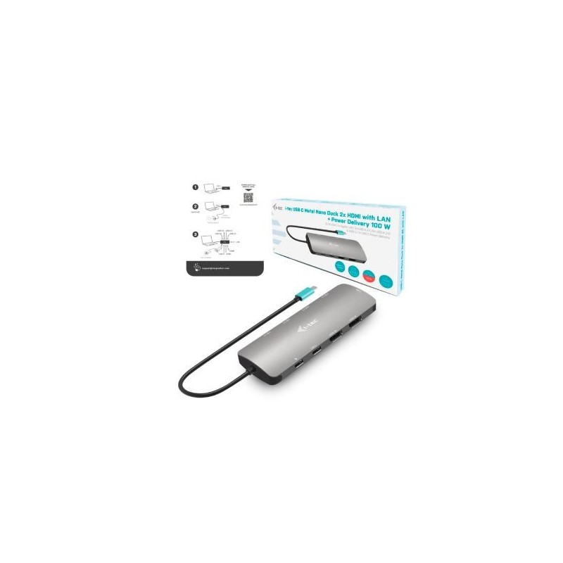 Stacja dokująca USB-C Metal Nano 2x HDMI Display + Power Del… | PartsPC.pl