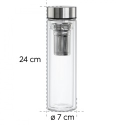 Butelka z sitkiem Hama szklana 500 ml TO GO | PartsPC.pl
