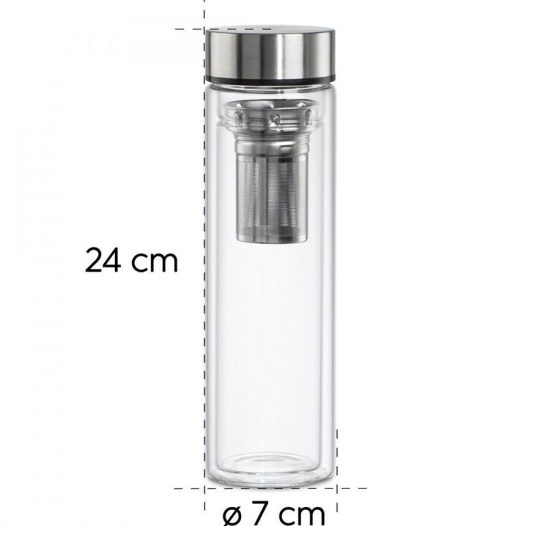 Butelka z sitkiem Hama szklana 500 ml TO GO | PartsPC.pl