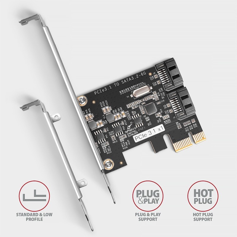 PCES-SJ2 Kontroler PCIe 2x wewnętrzny port SATA 6G, chipset … | PartsPC.pl