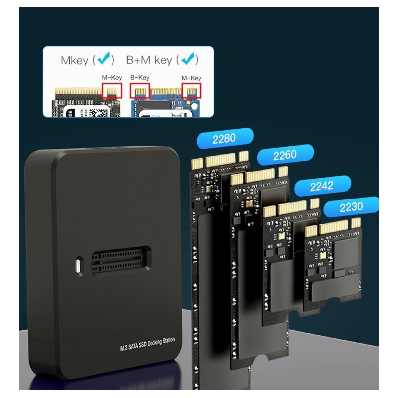 Stacja dokujaca dysków M.2 SATA i NVME USB-C | PartsPC.pl