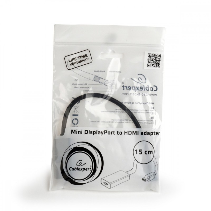 Adapter 4K Mini DP na HDMI Czarny | PartsPC.pl