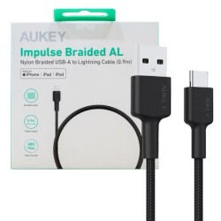 CB-CD30 nylonowy kabel USB C - USB A | 0.9m | 3A | 60W PD | … | PartsPC.pl