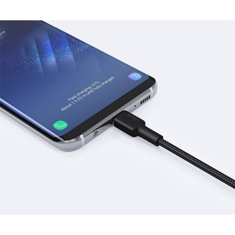 CB-CD30 nylonowy kabel USB C - USB A | 0.9m | 3A | 60W PD | … | PartsPC.pl