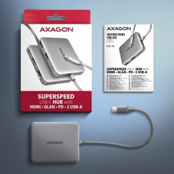 HMC-5HL Wieloportowy hub USB 5in1, 5Gbps, 2x USB-A, HDMI 4K/… | PartsPC.pl