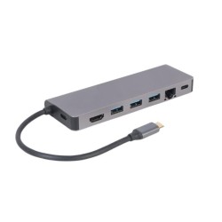 Hub USB-C do HDMI 1xUSB-C GbE 2xUSB-A Card PD | PartsPC.pl