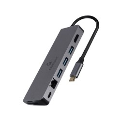 Hub USB-C do HDMI 1xUSB-C GbE 2xUSB-A Card PD | PartsPC.pl