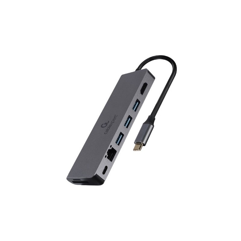 Hub USB-C do HDMI 1xUSB-C GbE 2xUSB-A Card PD | PartsPC.pl