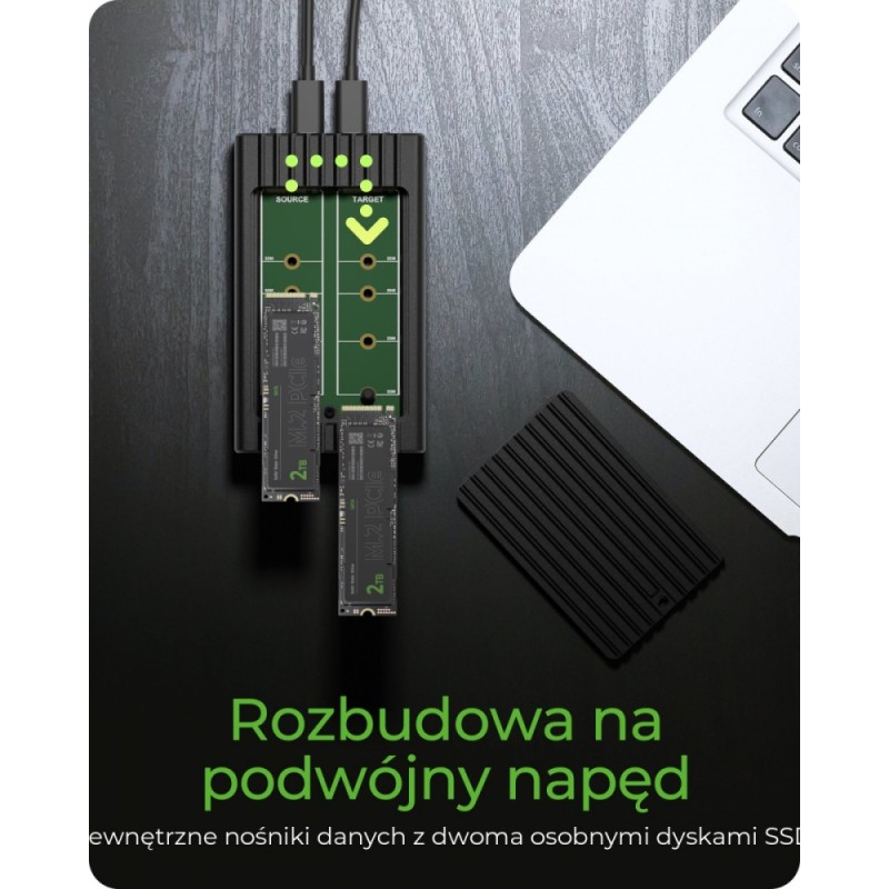 Stacja ICY BOX IB-2817MCL-C31  z funkcją klonowania dla 2x N… | PartsPC.pl
