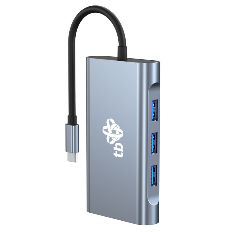 HUB Adapter USB C 8w1 HDMIx2 USB VGA RJ45 PD | PartsPC.pl
