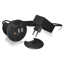 IB-HUB1407 3 Port ładowarka do biurka, 2x USB-A, 1x  USB-C, … | PartsPC.pl