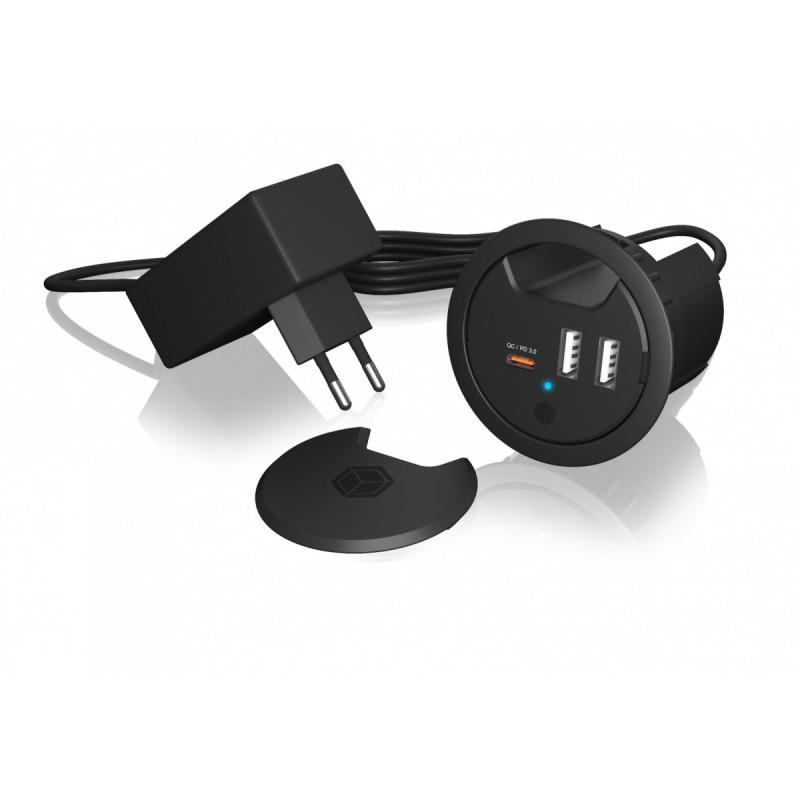 IB-HUB1407 3 Port ładowarka do biurka, 2x USB-A, 1x  USB-C, … | PartsPC.pl