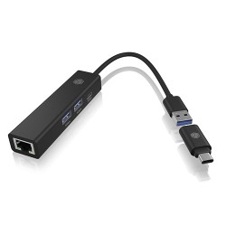 Hub IB-HUB1439-LAN 4w1 HUB, 1x USB-C, 2xUSB-A, 1x LAN | PartsPC.pl