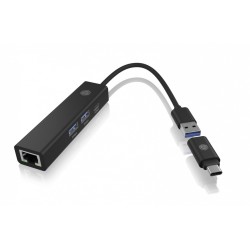 Hub IB-HUB1439-LAN 4w1 HUB, 1x USB-C, 2xUSB-A, 1x LAN | PartsPC.pl