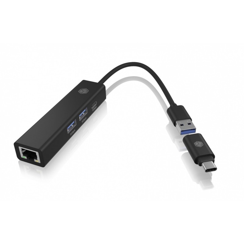 Hub IB-HUB1439-LAN 4w1 HUB, 1x USB-C, 2xUSB-A, 1x LAN | PartsPC.pl