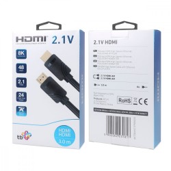Kabel HDMI v 2.1 premium 3 m 8K Czarny Stworzony dla graczy | PartsPC.pl
