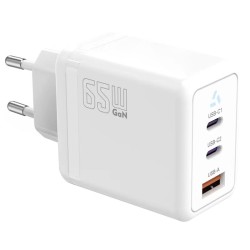 Ładowarka sieciowa 2x USB C + USB A Power Delivery biała, Ga… | PartsPC.pl