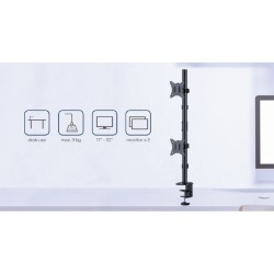 Uchwyt na  2 monitory 17-32 max. 9kg | PartsPC.pl
