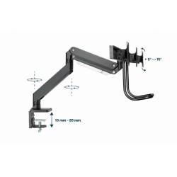 Ramię regulowane na 3 monitory 17 - 27 cali 6kg | PartsPC.pl