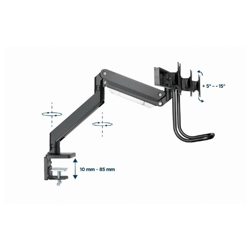 Ramię regulowane na 3 monitory 17 - 27 cali 6kg | PartsPC.pl