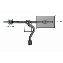 Ramię regulowane na 3 monitory 17 - 27 cali 6kg | PartsPC.pl