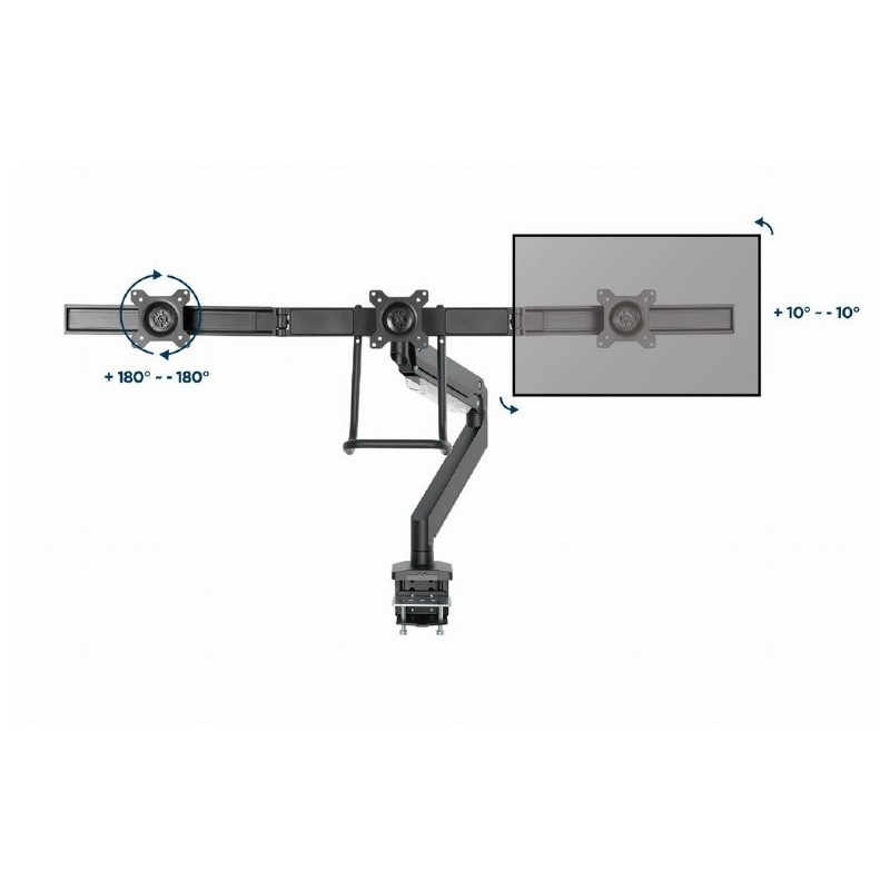 Ramię regulowane na 3 monitory 17 - 27 cali 6kg | PartsPC.pl