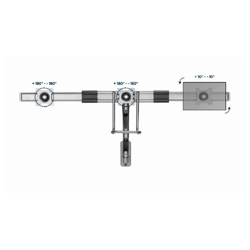 Uchwyt ścienny 3 monitory 17-27 cali 6kg | PartsPC.pl