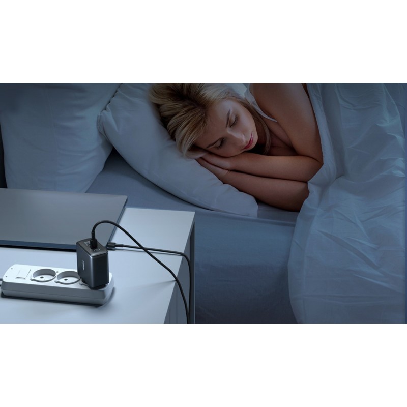PA-B6T Black Omnia II GaN ładowarka sieciowa 3xUSB (2xUSB C+… | PartsPC.pl