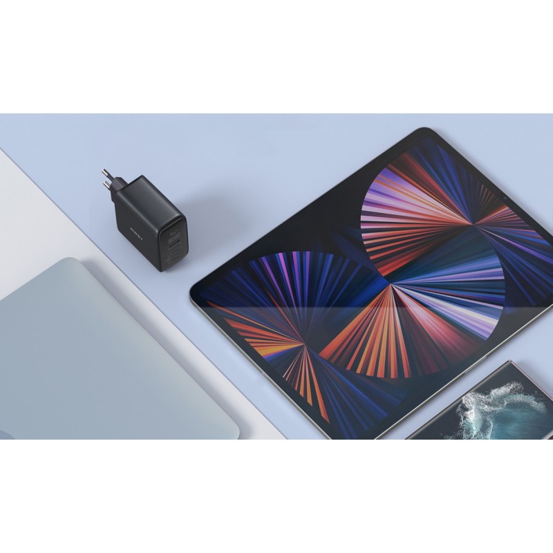 PA-B6T Black Omnia II GaN ładowarka sieciowa 3xUSB (2xUSB C+… | PartsPC.pl