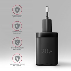 ACU-PQ20 Ładowarka sieciowa 20W, QC3.0/AFC/FCP + PD type-C C… | PartsPC.pl