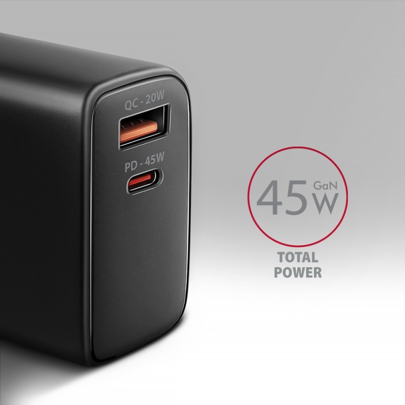 ACU-PQ45 Ładowarka sieciowa 2-port  QC3.0,4.0/AFC/FCP/PPS/Ap… | PartsPC.pl