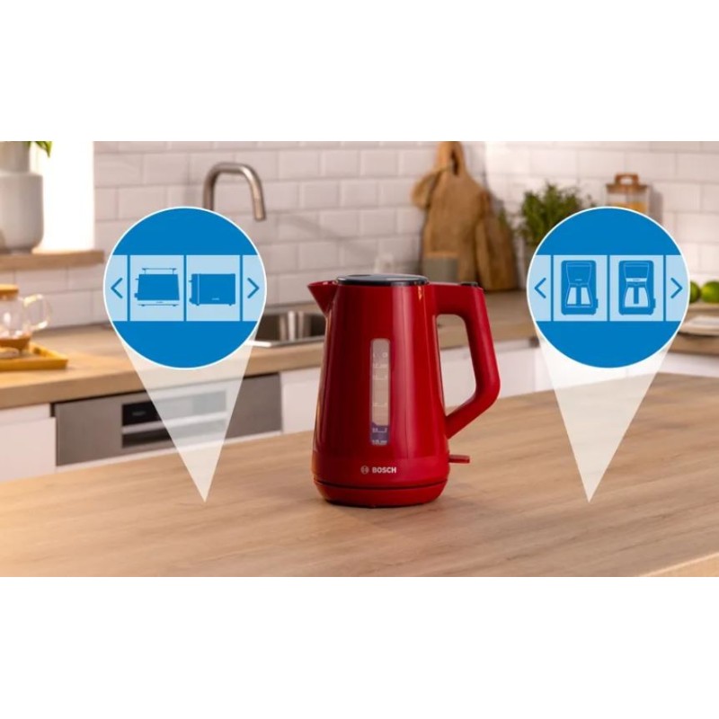 Czajnik 1,7l MyMoment TWK1M124 czerwony | PartsPC.pl