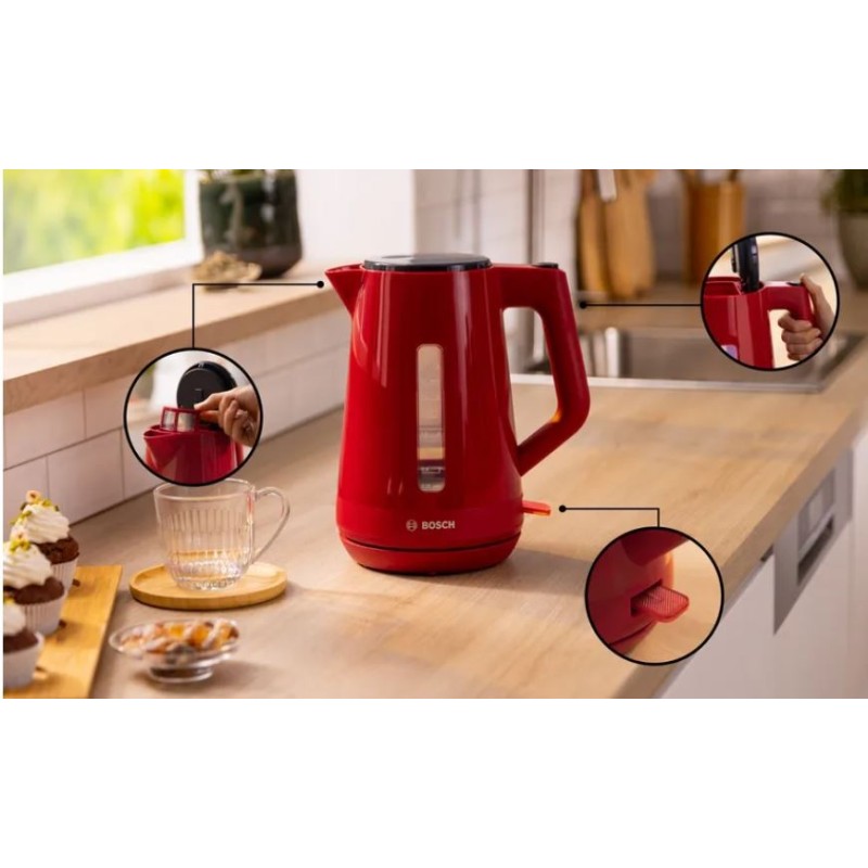 Czajnik 1,7l MyMoment TWK1M124 czerwony | PartsPC.pl