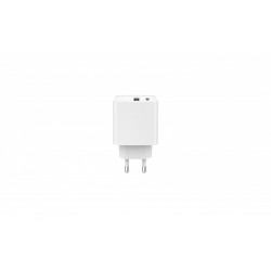 Ładowarka PowerDelivery USB-A USB-C 20W Biała | PartsPC.pl