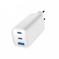 Ładowarka PowerDelivery 1xA 2xC GaN 65W Biała | PartsPC.pl
