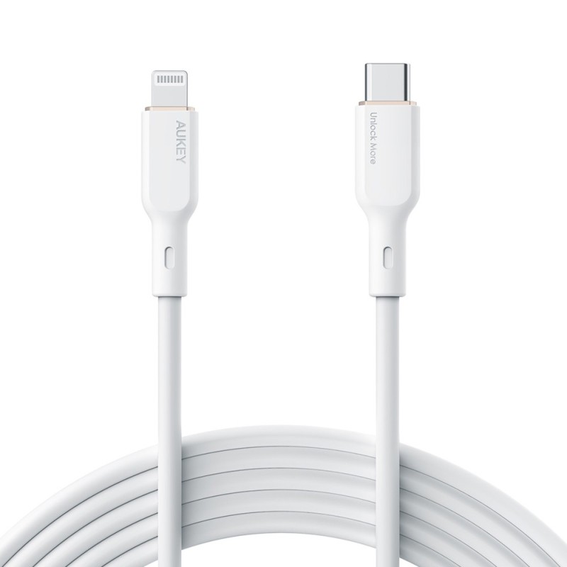 CB-SCL2 White silikonowy kabel Lightning-USB C | USB Power D… | PartsPC.pl