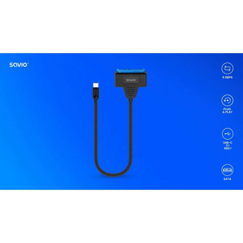 Adapter USB-C 3.1 Gen 1 (M) - SATA (F) do dysków 2.5 cala, A… | PartsPC.pl