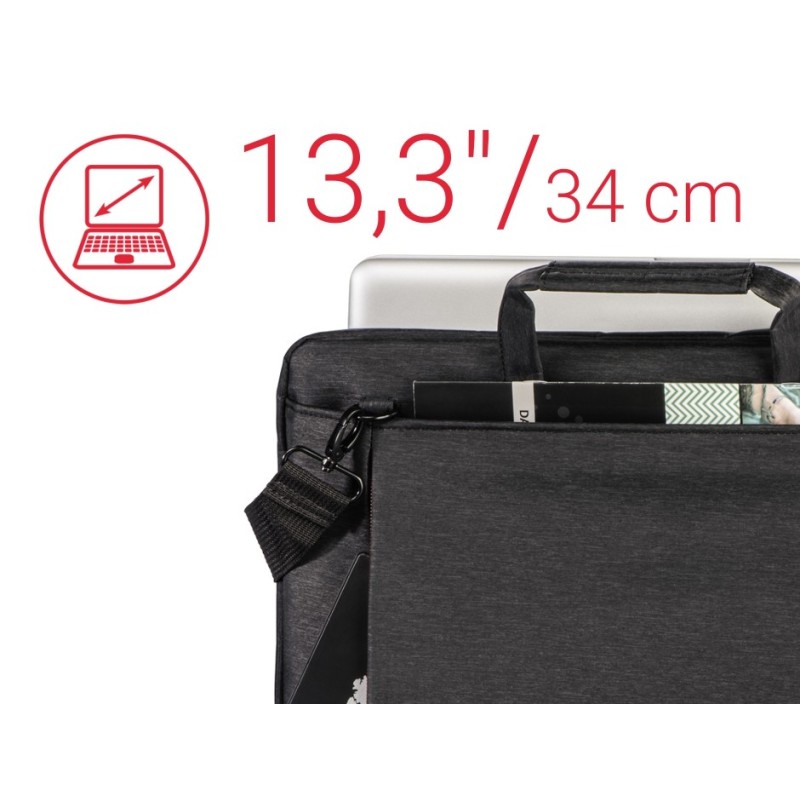 Torba do laptopa Manchester 13,3 cala Czarna | PartsPC.pl