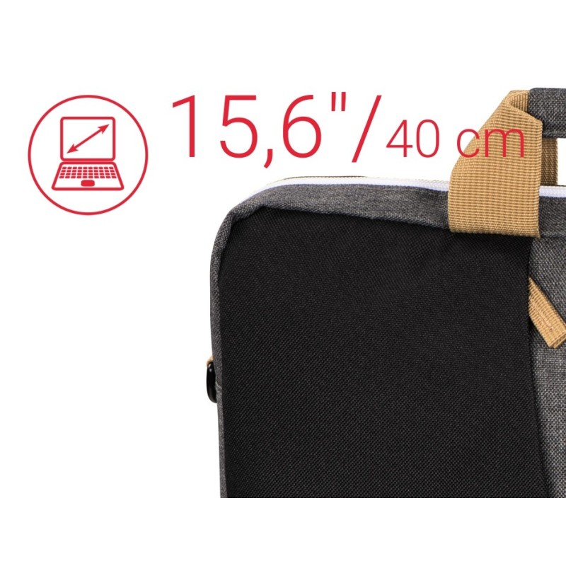 Torba do laptopa Florenz 15,6 cala Czarna/szara | PartsPC.pl