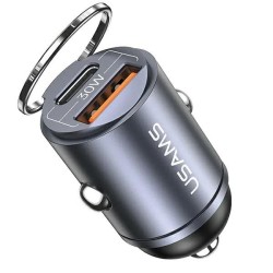 Ładowarka samochodowa 30W 1xUSB+1xUSB-C C38 Fast Charge Stal… | PartsPC.pl