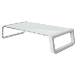 Podstawka pod monitor MONTA GLASS biała | PartsPC.pl