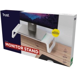 Podstawka pod monitor MONTA GLASS biała | PartsPC.pl